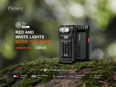 Nabíjateľná baterka Fenix SW05R-RED